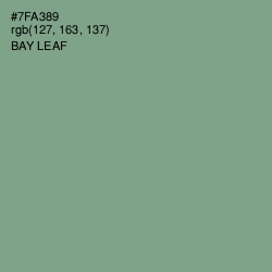 #7FA389 - Bay Leaf Color Image